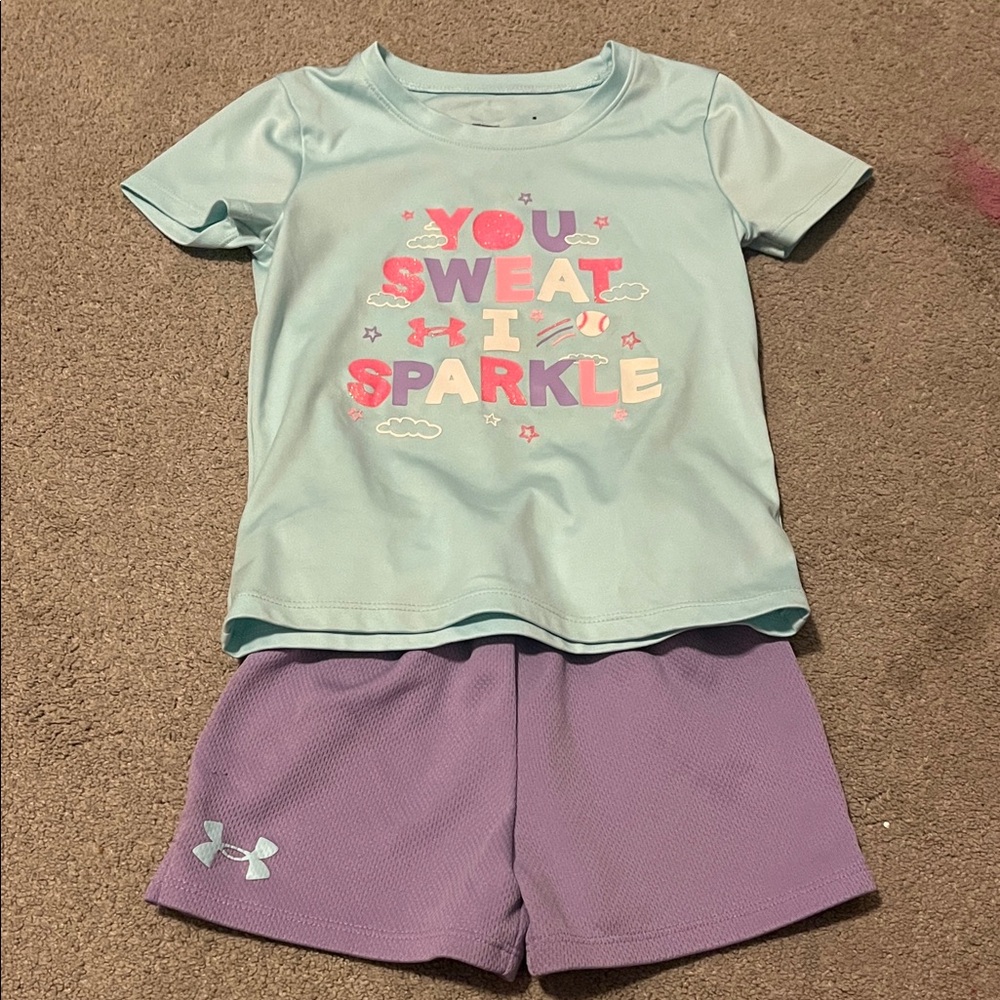 Under Armour Light Blue and Lavender Kids' Activewear Set
